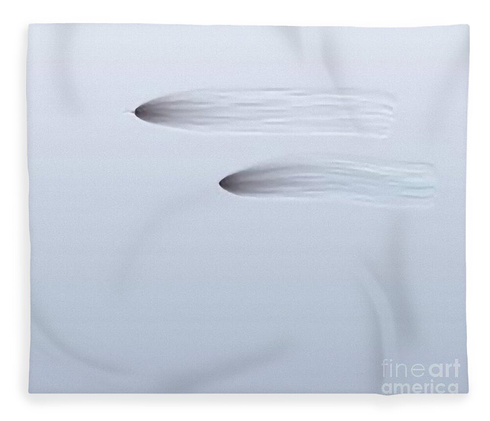 Blu Fleece Blanket featuring the painting Double Sign by Archangelus Gallery