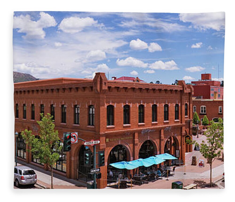 Downtown District Fleece Blanket featuring the photograph Downtown Flagstaff by Jeremy Woodhouse