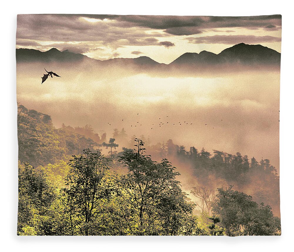 Scenics Fleece Blanket featuring the photograph Dragon by 500