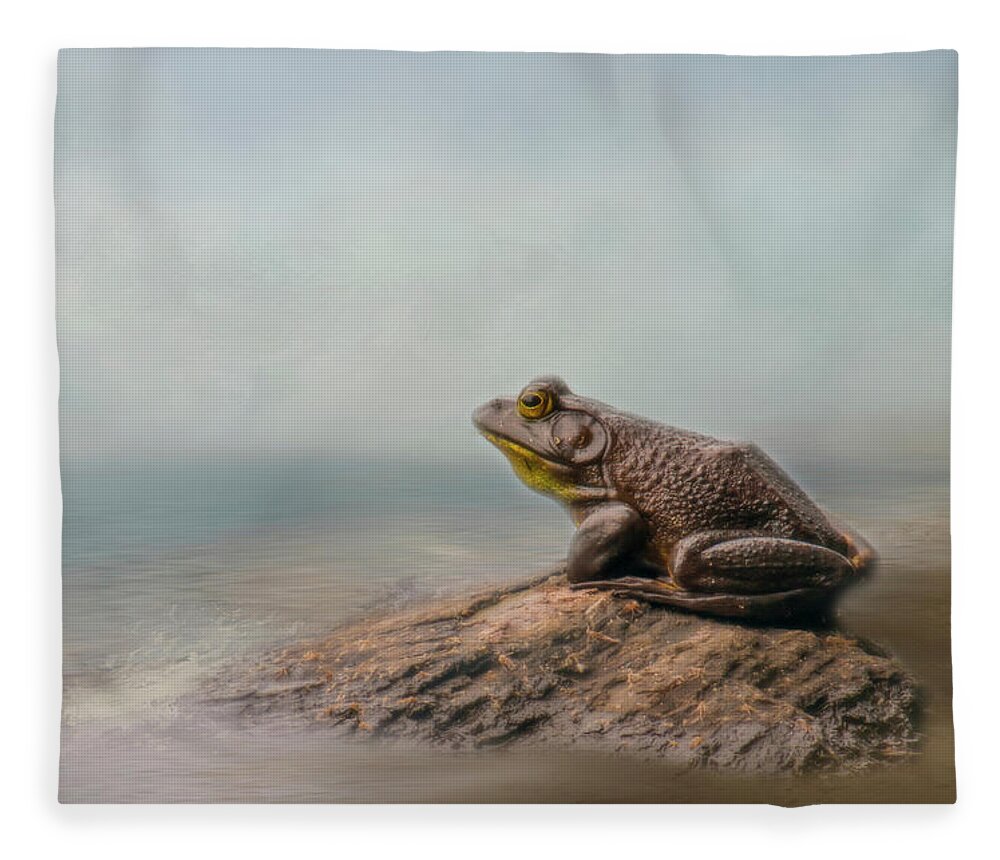 Frog Fleece Blanket featuring the photograph Dreaming by Cathy Kovarik