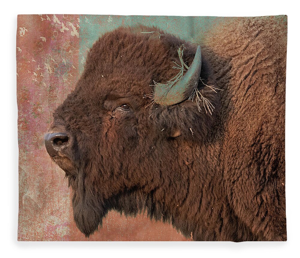Bison Fleece Blanket featuring the photograph Dreaming in Color by Mary Hone