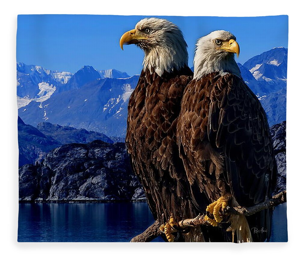 Alaska Fleece Blanket featuring the photograph Eagle Eye in Alaska by Russ Harris