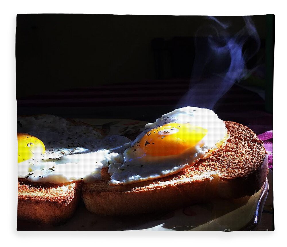 Food Fleece Blanket featuring the photograph Eggstreamly Hot by Frank J Casella