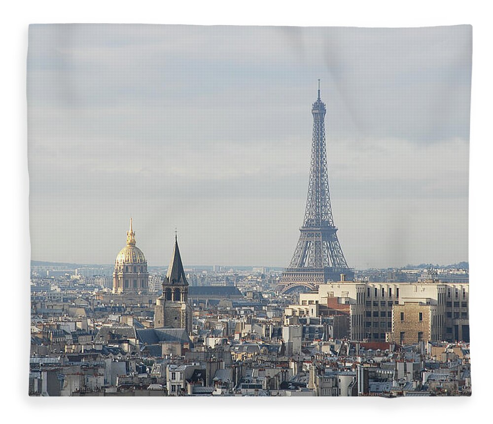 Eiffel Tower Fleece Blanket featuring the photograph Eiffel Tower by Mozcann