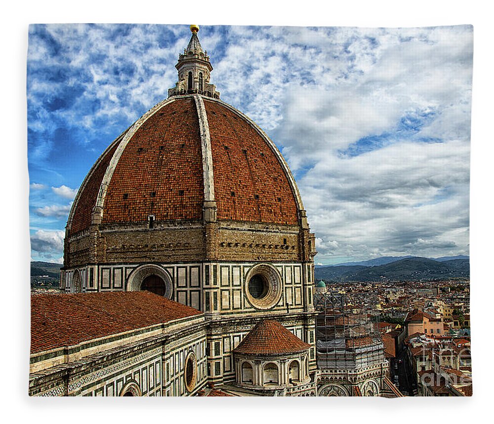 Wayne Moran Photography Fleece Blanket featuring the photograph el Duomo The Florence Italy Cathedral View from Tower by Wayne Moran