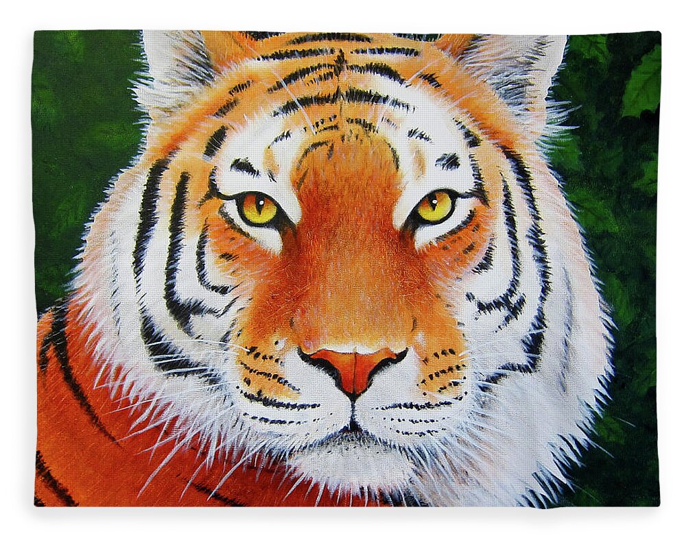 El Tigre Fleece Blanket by Don Roth - Pixels