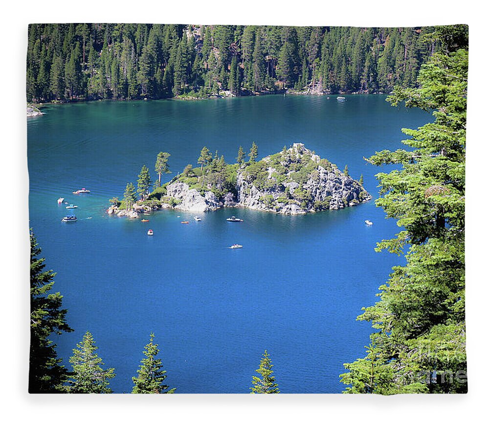 Lake Tahoe Fleece Blanket featuring the photograph Emerald Bay Lake Tahoe by Veronica Batterson