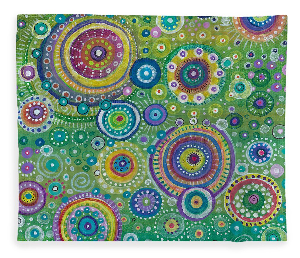 Energy Fleece Blanket featuring the painting Energy by Tanielle Childers