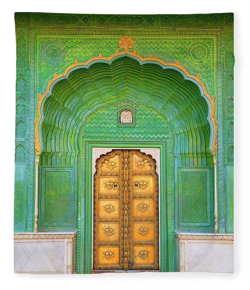 Tranquility Fleece Blanket featuring the photograph Entrance To Palace by Grant Faint
