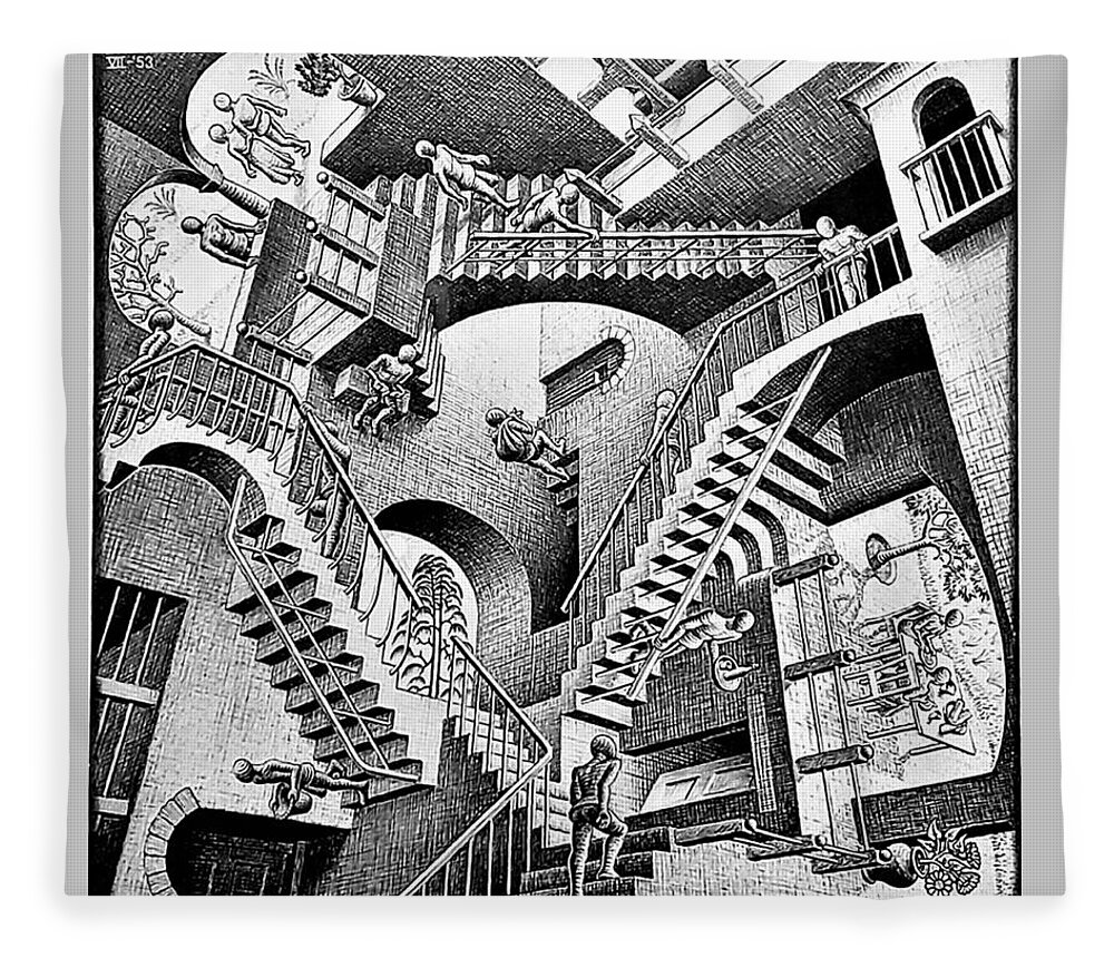 Maurits Cornelis Escher Fleece Blanket featuring the photograph Escher 131 by Rob Hans