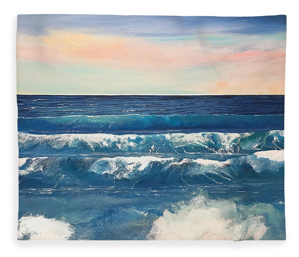 Even If Fleece Blanket featuring the painting Even If by Linda Bailey