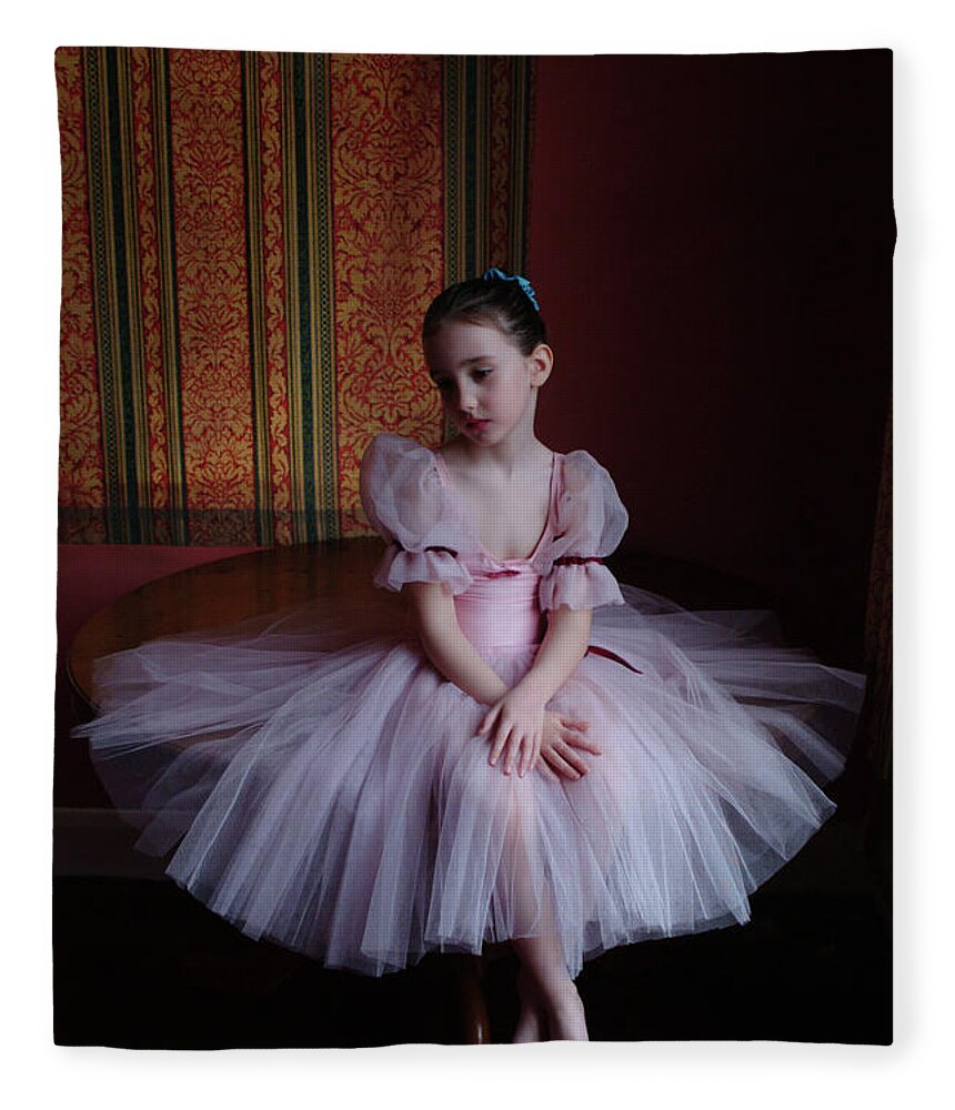 Ballet Dancer Fleece Blanket featuring the photograph Fairy Dress Girl by Hugh Nutt