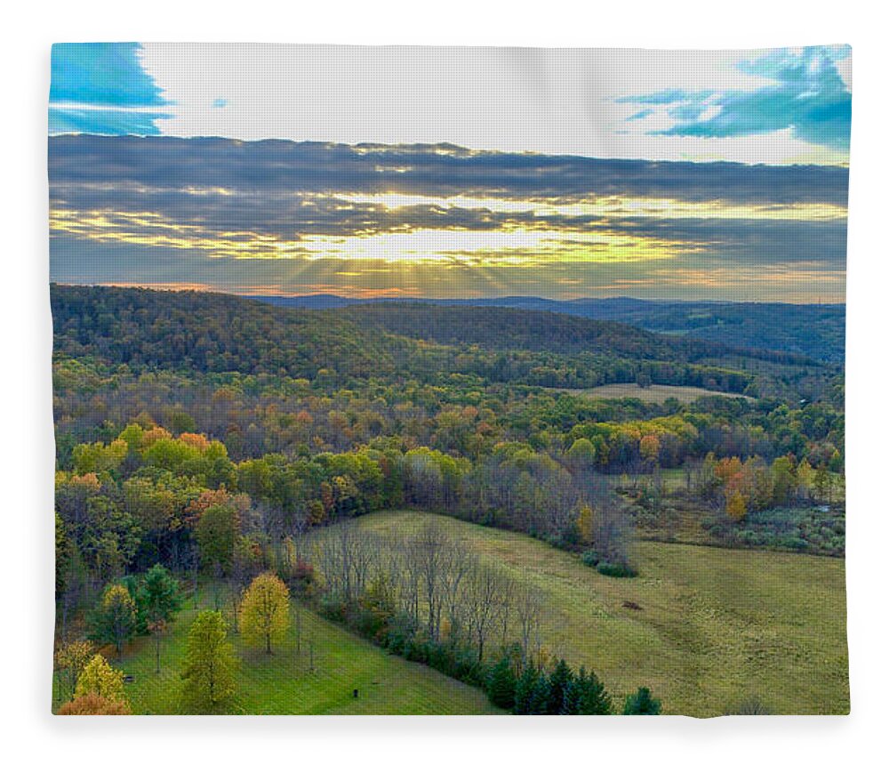 Sky Fleece Blanket featuring the photograph Fall Vibes by Anthony Giammarino