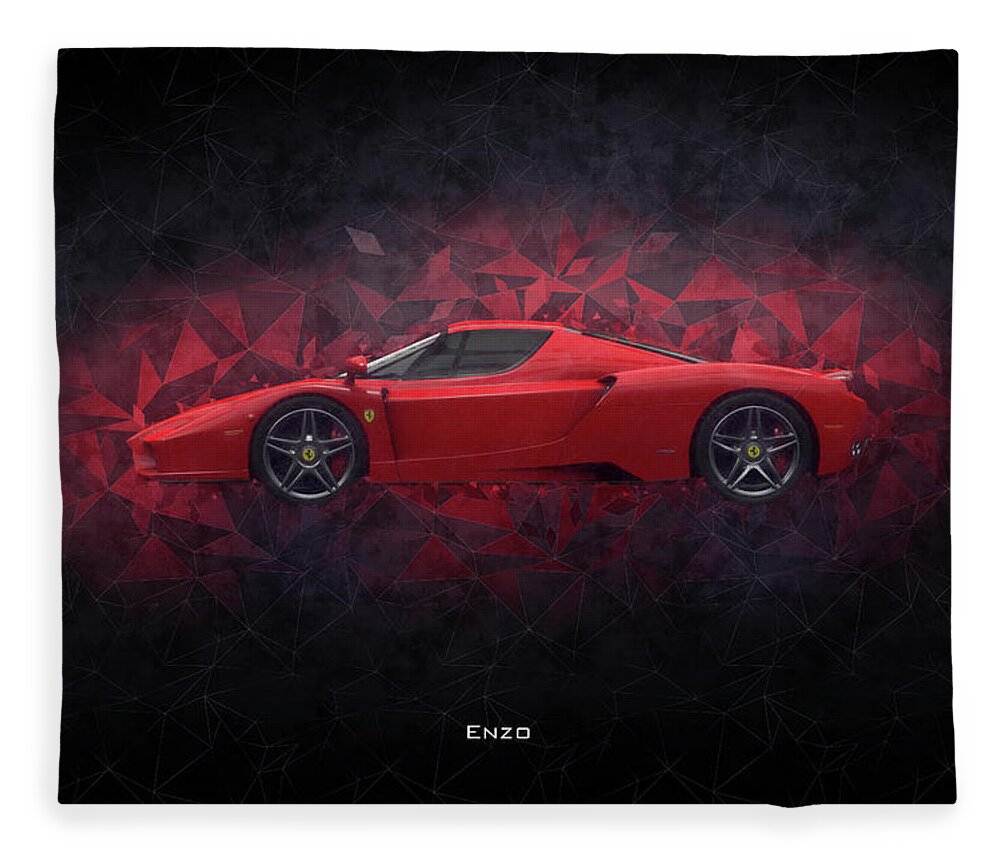 Ferrari Enzo Fleece Blanket featuring the digital art Ferrari Enzo by Airpower Art