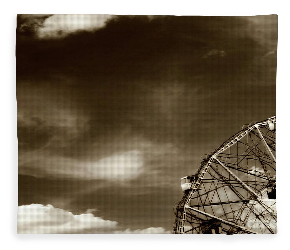 Carousel Fleece Blanket featuring the photograph Ferris Wheel by Julie Larocque