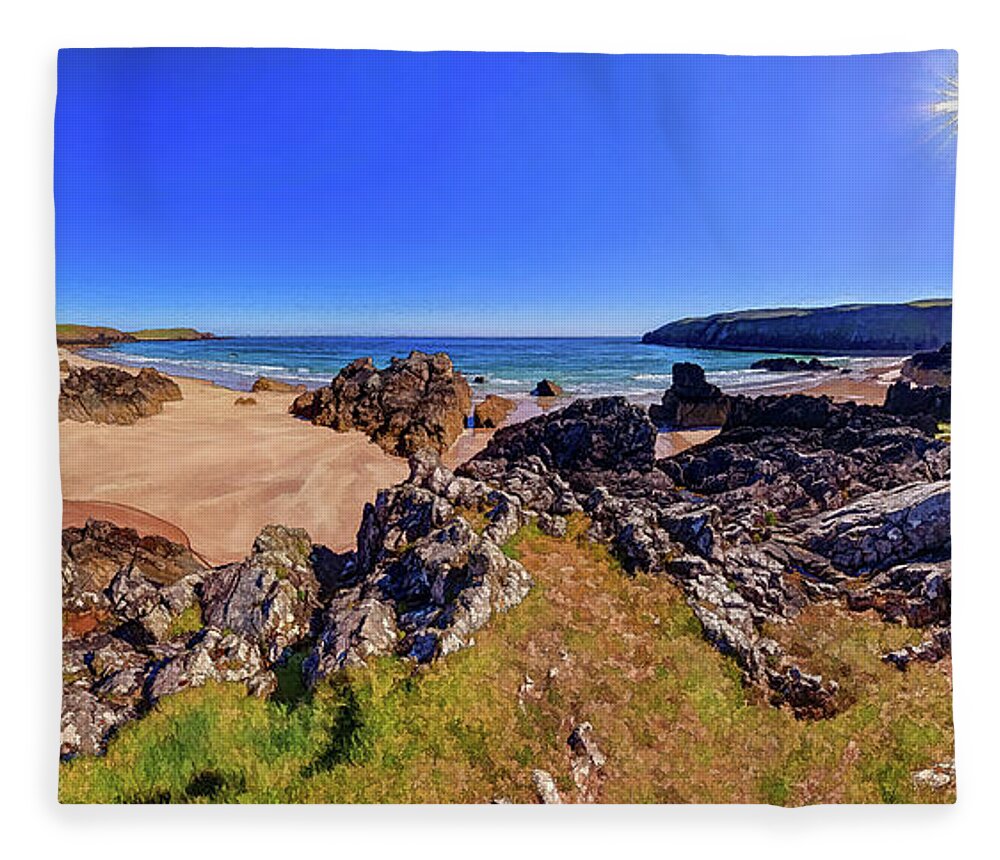 Dramatic Scottish Coast Fleece Blanket featuring the photograph Finding Your Way by ABeautifulSky Photography by Bill Caldwell