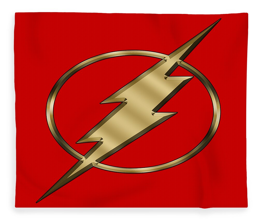 Flash Logo Fleece Blanket featuring the digital art Flash Logo by Chuck Staley