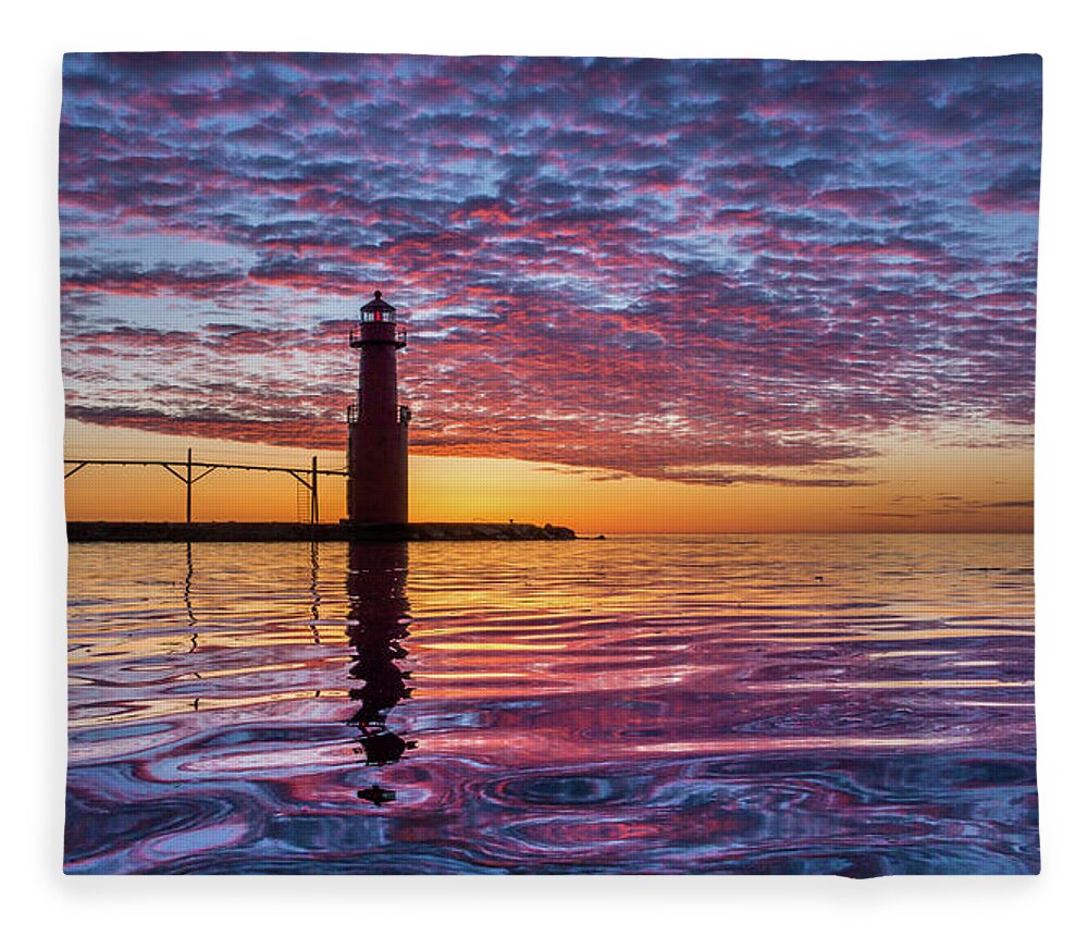 Lighthouse Fleece Blanket featuring the photograph Flattering Imitation by Bill Pevlor