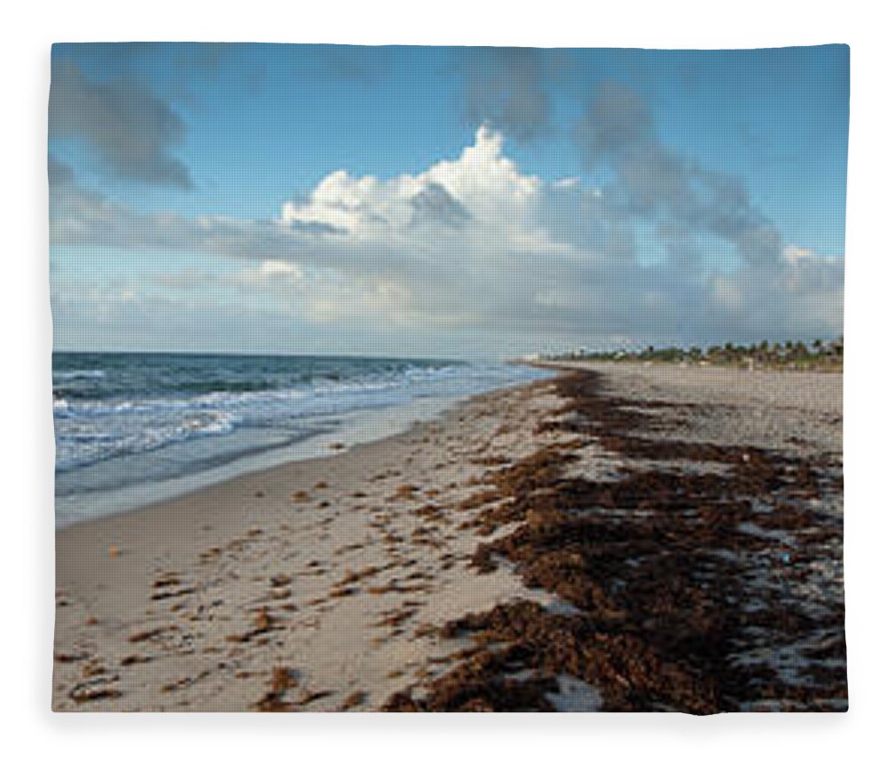 Scenics Fleece Blanket featuring the photograph Florida Beach With Gentle Waves And by Drnadig