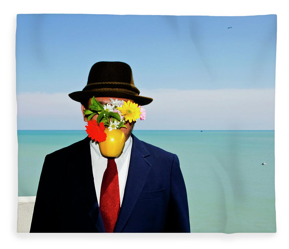 People Fleece Blanket featuring the photograph Flower On Face by By Ken Ilio