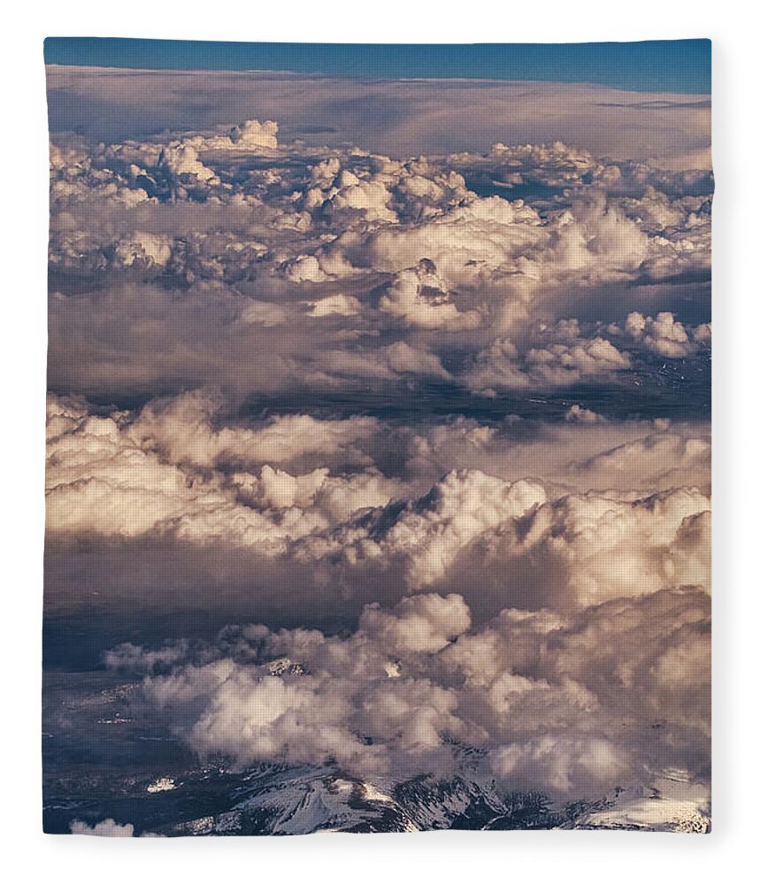 Fly Fleece Blanket featuring the photograph Flying over the Rocky Mountains by Steven Ralser