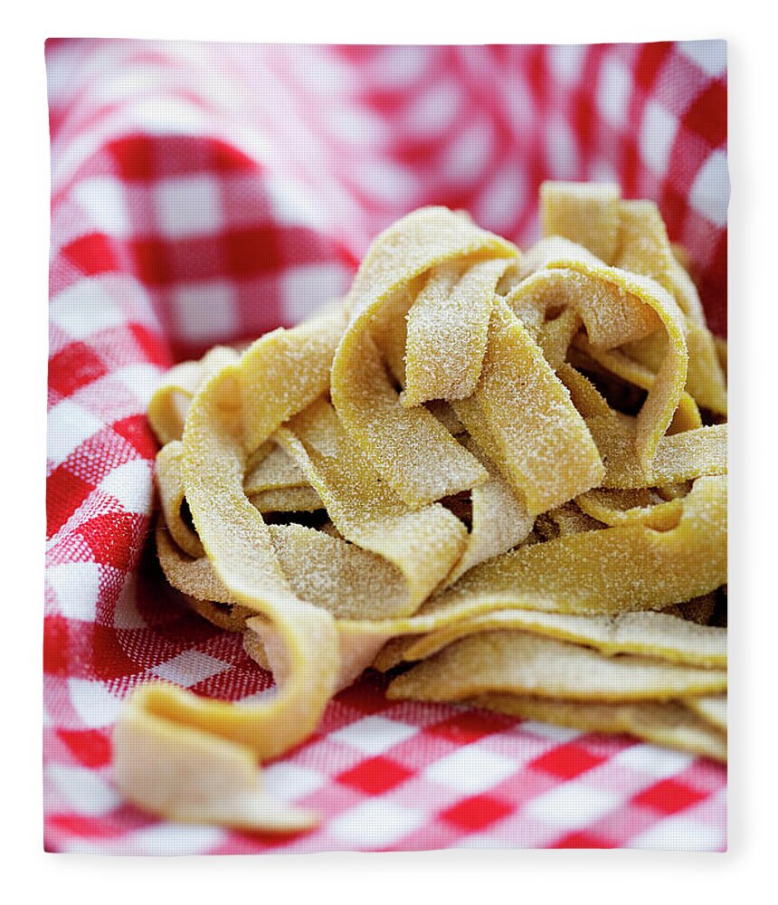 Sugar Fleece Blanket featuring the photograph Fresh Pasta In Cloth by Line Klein