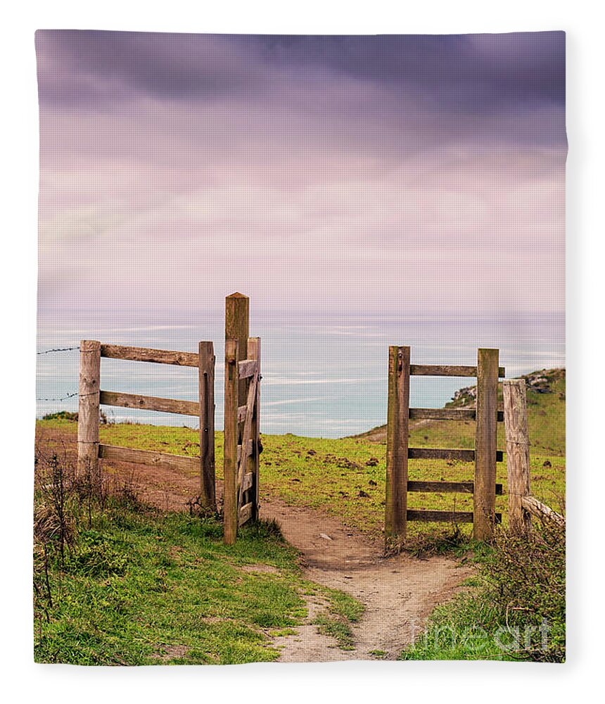 Landscape Fleece Blanket featuring the photograph Gateway to the Coast by David Lichtneker