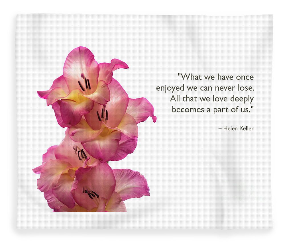Summer Fleece Blanket featuring the photograph Gladiolus Inspiration by Amy Dundon