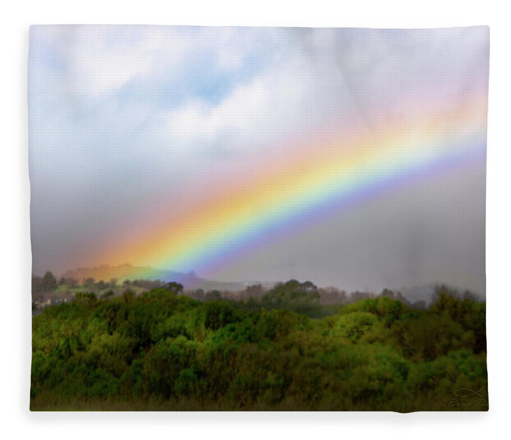 Rainbow Fleece Blanket featuring the photograph God's Intended Purpose by Brian Tada