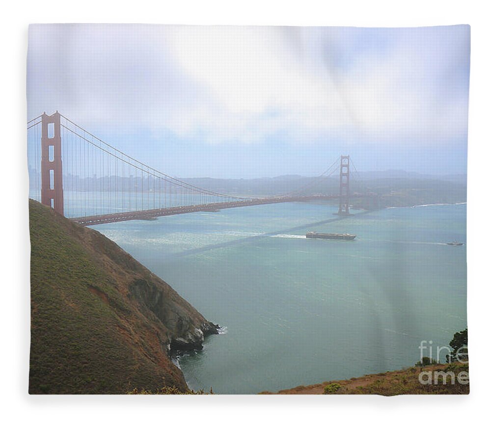 Golden Gate Bridge Fleece Blanket featuring the photograph Golden Gate Bridge by Veronica Batterson