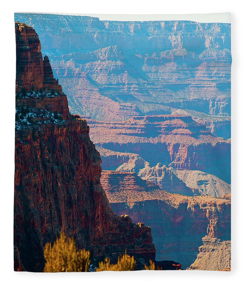 Grand Canyon Of Yellowstone River Fleece Blanket featuring the photograph Grand Canyon Navajo Point by Jacobh