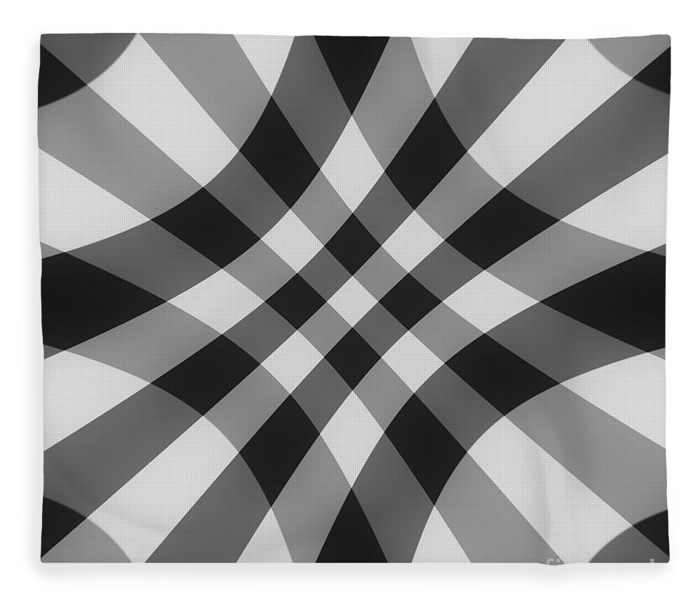 Gray Fleece Blanket featuring the digital art Gray Crosshatch by Delynn Addams for Home Decor by Delynn Addams