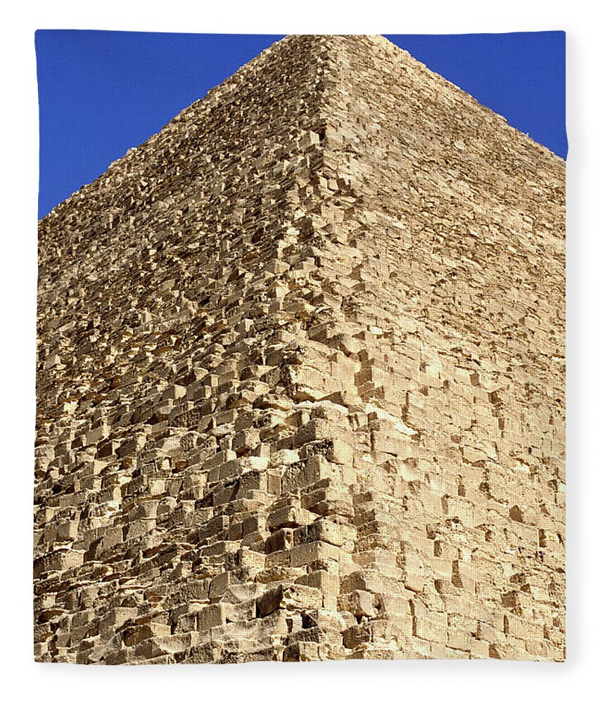 Giza Pyramids Fleece Blanket featuring the photograph Great Pyramid Of Cheops - Giza, Egypt by Hisham Ibrahim