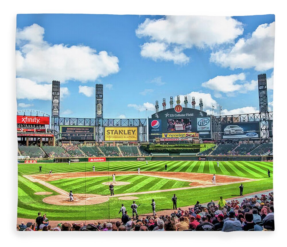 Guaranteed Rate Field Chicago White Sox Baseball Ballpark Stadium Fleece  Blanket