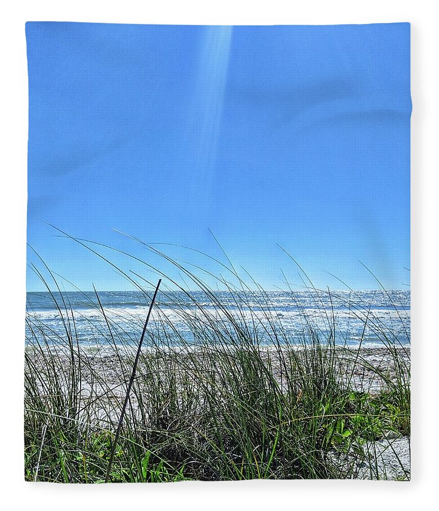 Beach Fleece Blanket featuring the photograph Gulf Breeze by Portia Olaughlin
