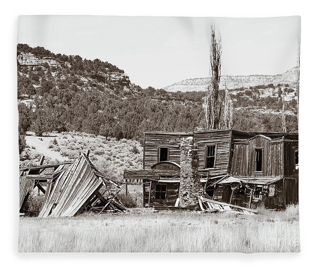 Gunsmoke TV Series Dodge City Set in Kanab Utah Fleece Blanket by Edward  Fielding - Pixels Merch