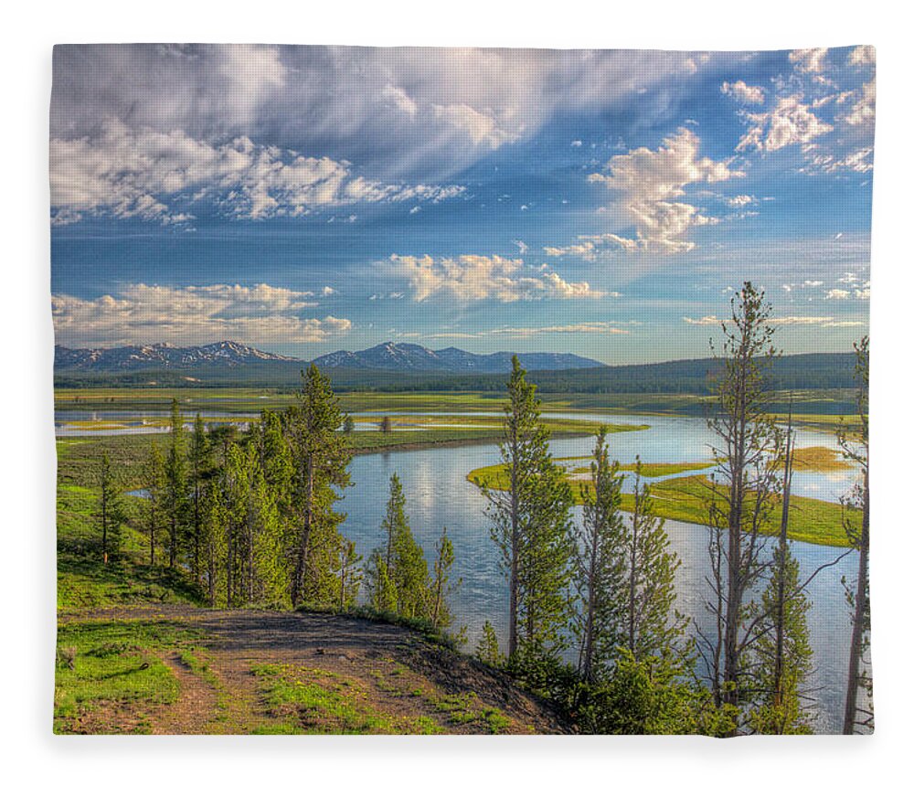 Yellowstone National Park Fleece Blanket featuring the photograph Hayden Valley 2011-06 01 by Jim Dollar