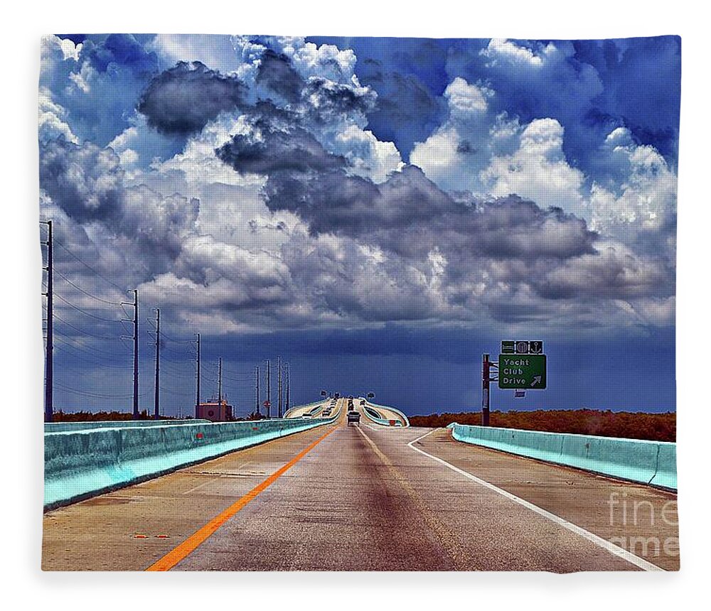 Highway Fleece Blanket featuring the photograph Highway No. 1 by Thomas Schroeder