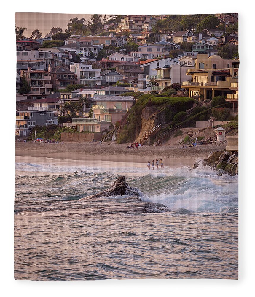 Ocean Fleece Blanket featuring the photograph Homes With a View by Aaron Burrows
