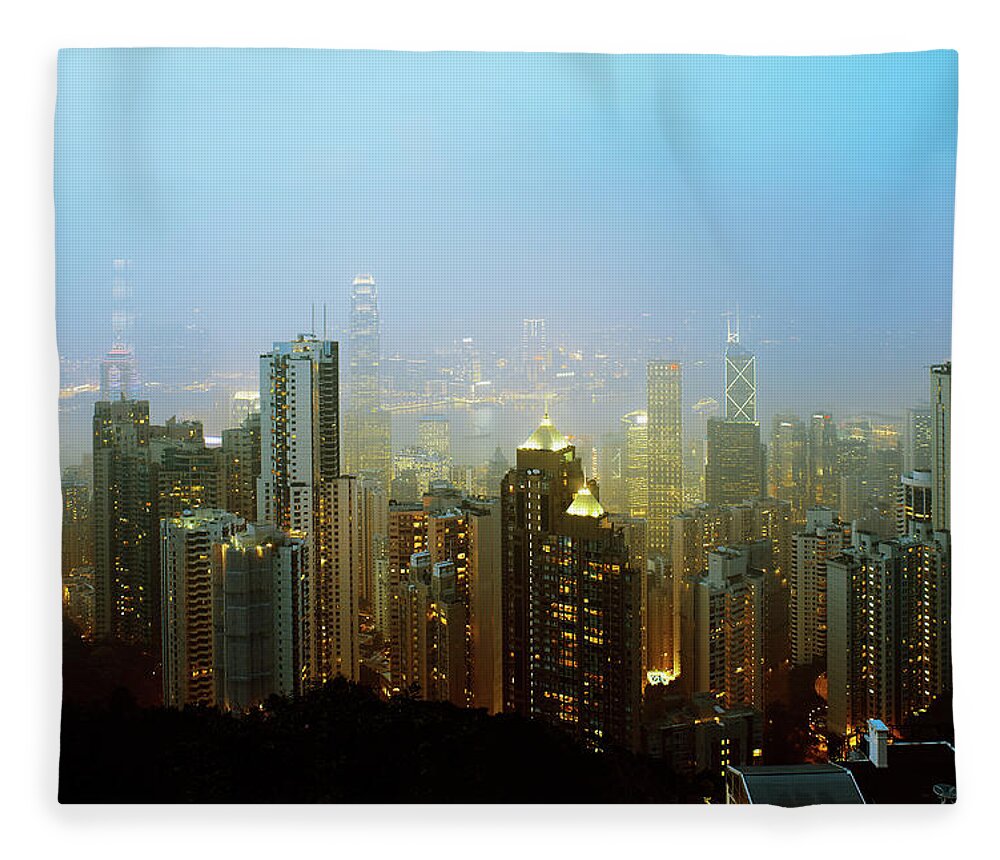 Outdoors Fleece Blanket featuring the photograph Hong Kong Island by John Lamb
