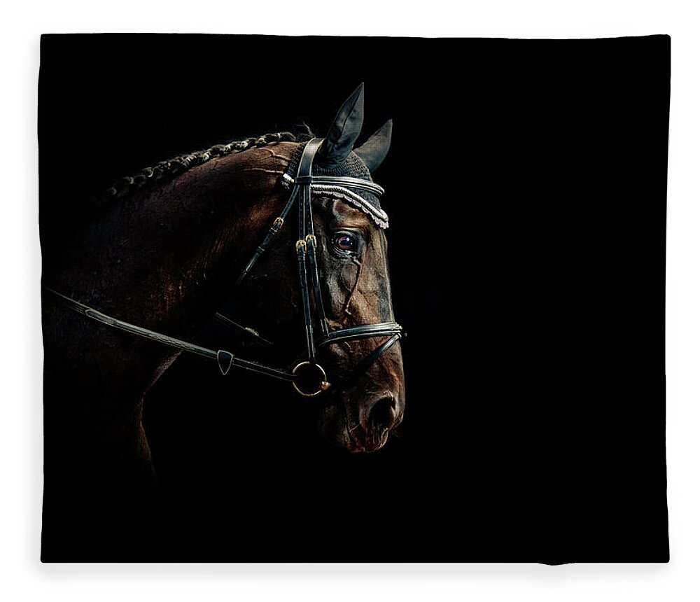 Horse Fleece Blanket featuring the photograph Horse Portrait by Pixalot