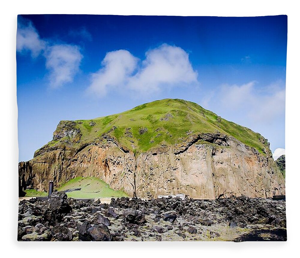 Tranquility Fleece Blanket featuring the photograph Hraun Lava by Mirra Photography