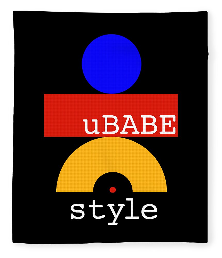 Ubabe Primitive Fleece Blanket featuring the digital art Hug Me Style by Ubabe Style