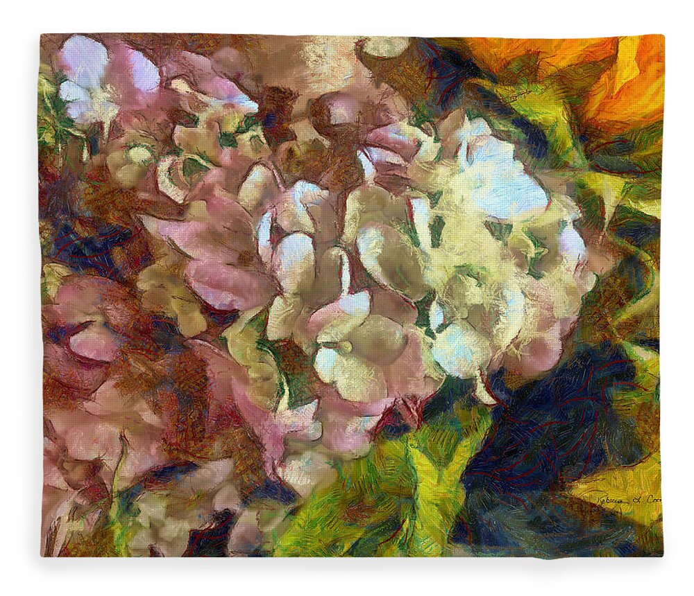 Hydrangea Love Fleece Blanket featuring the photograph Hydrangea Love by Bellesouth Studio