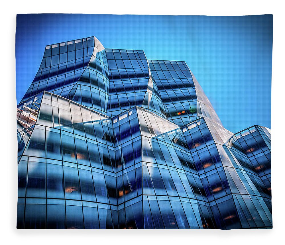 Building Fleece Blanket featuring the photograph IAC Frank Gehry Building by Louis Dallara