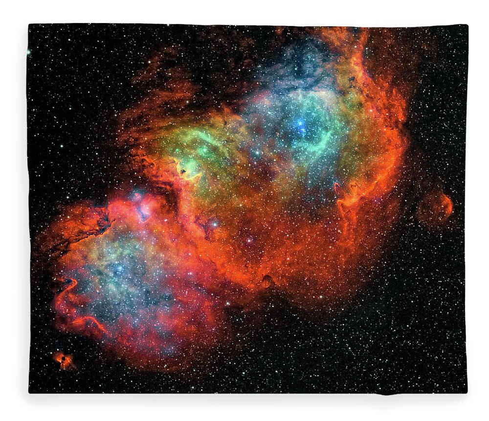 Dust Fleece Blanket featuring the photograph Ic 1848, The Soul Nebula by Stocktrek Images