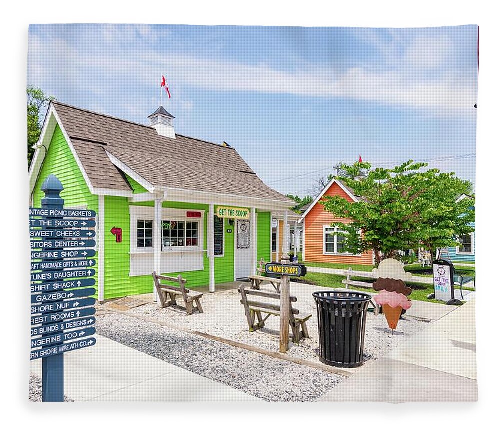 Ice Cream Shop Fleece Blanket featuring the photograph Ice Cream Shop by Charles Kraus