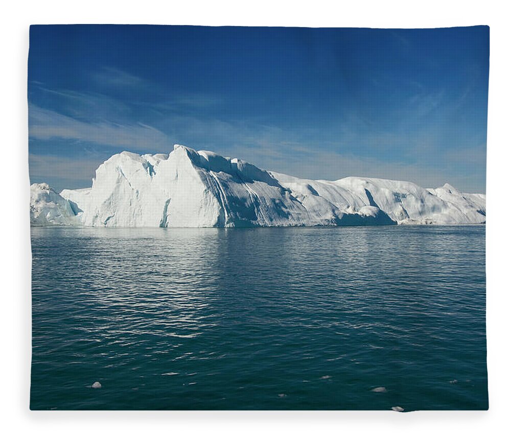 Scenics Fleece Blanket featuring the photograph Ilulissat , Disko Bay by Gabrielle Therin-weise