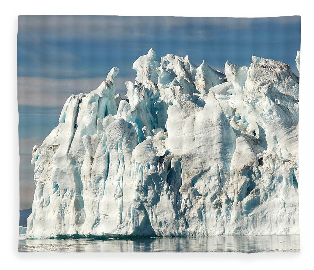 Scenics Fleece Blanket featuring the photograph Ilulissat,disko Bay by Gabrielle Therin-weise
