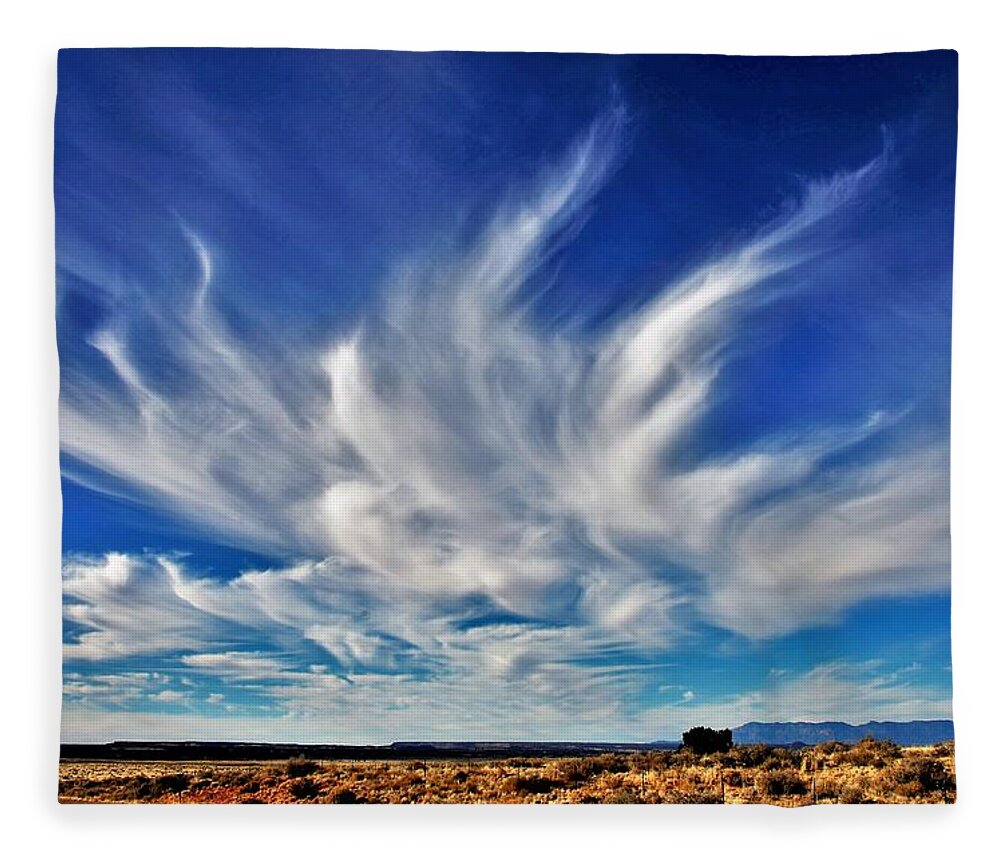 Desert Sky Fleece Blanket featuring the photograph In Awe of Our World by Heidi Fickinger